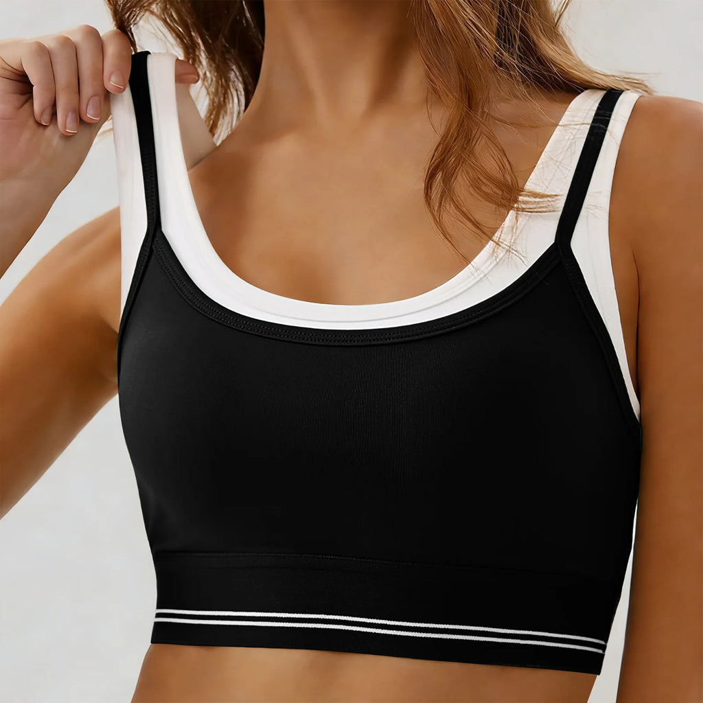 Women's Sports Bra Padded Back Bustier Without Underwire Spaghetti Straps For Yoga Fitness Women S Bras