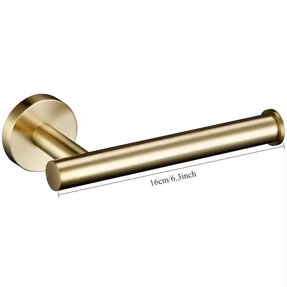Bagnolux Stainless Steel Gun Gray Black Polished Chrome Brushed Gold Hanger Hook Towel Bar Paper Holder STURDY HANDS