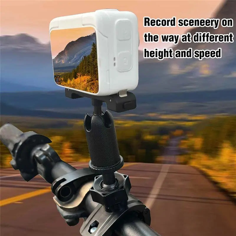 【Camera Accessories】 Bicycle Bike Sports Camera Clamp Mount Holder Clip 360 Degree Rotating Bracket for GO3 Action Camera