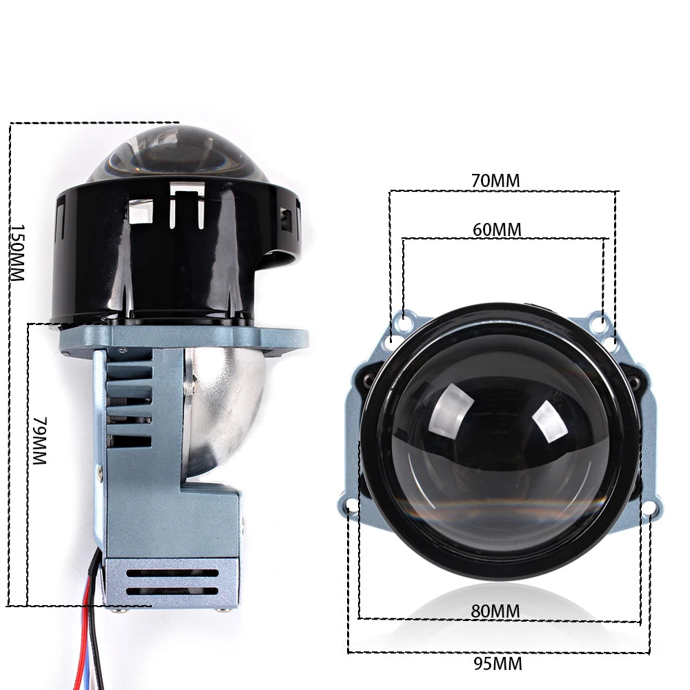 NEW For NHK IV Car Lights 3.0 Bi-led Lens 3R G5 6000K 55W LED Projector Lenses Dual Reflector Accessories Retrofit