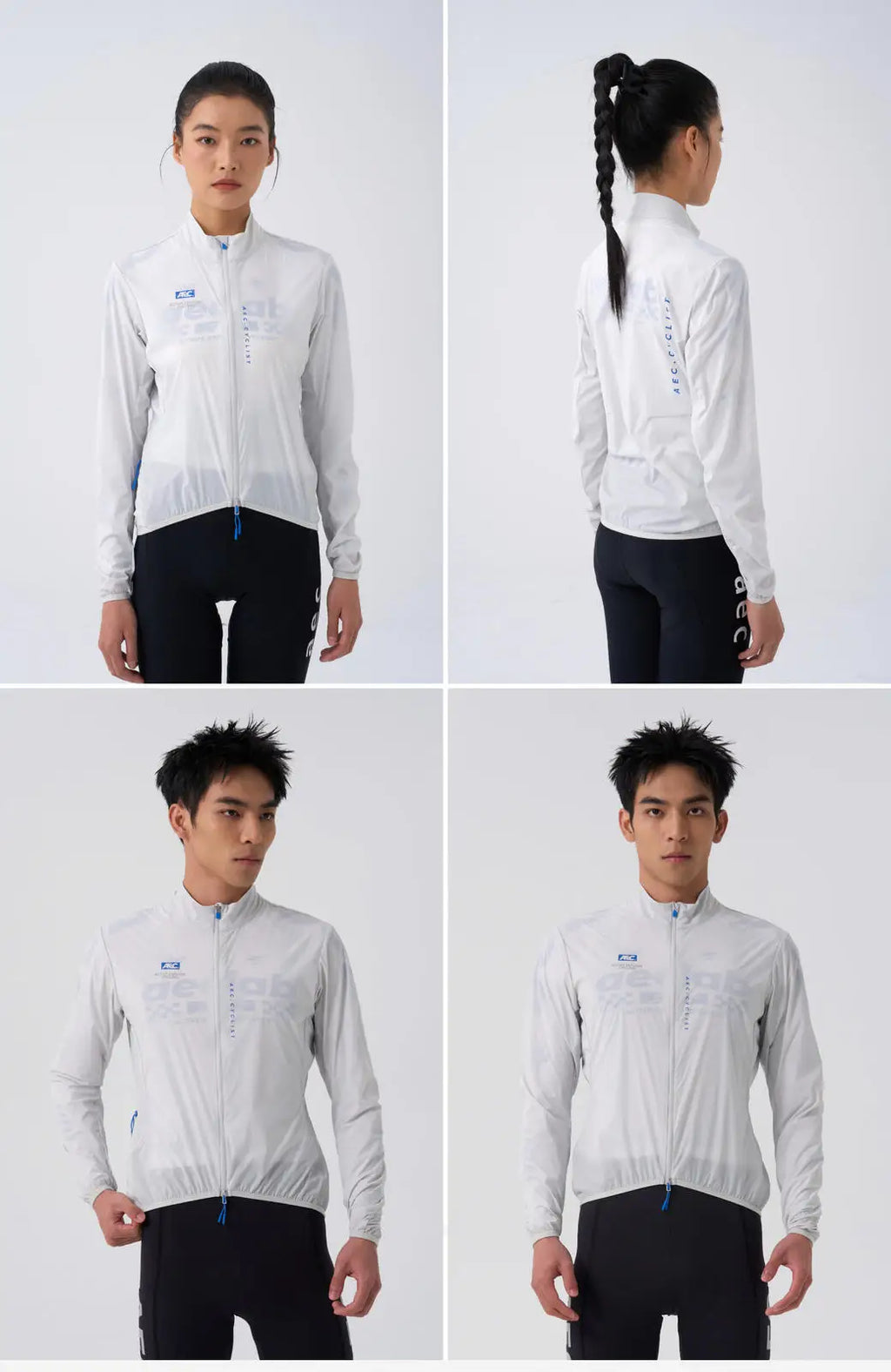AEC.CYCLIST Windbreaker Cycling Jacket Men Women Ultra Light Quick Dry Cycling Jersey Breathable Bike Coats Zippered Side Pocket