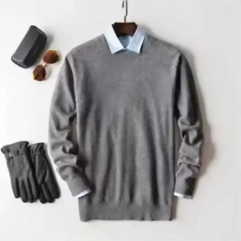 Cashmere Cotton Blended Thick Pullover Men Sweater 2025 Autumn Winter Jersey Hombre Jumper Pull Homme Hiver Knitted Sweaters