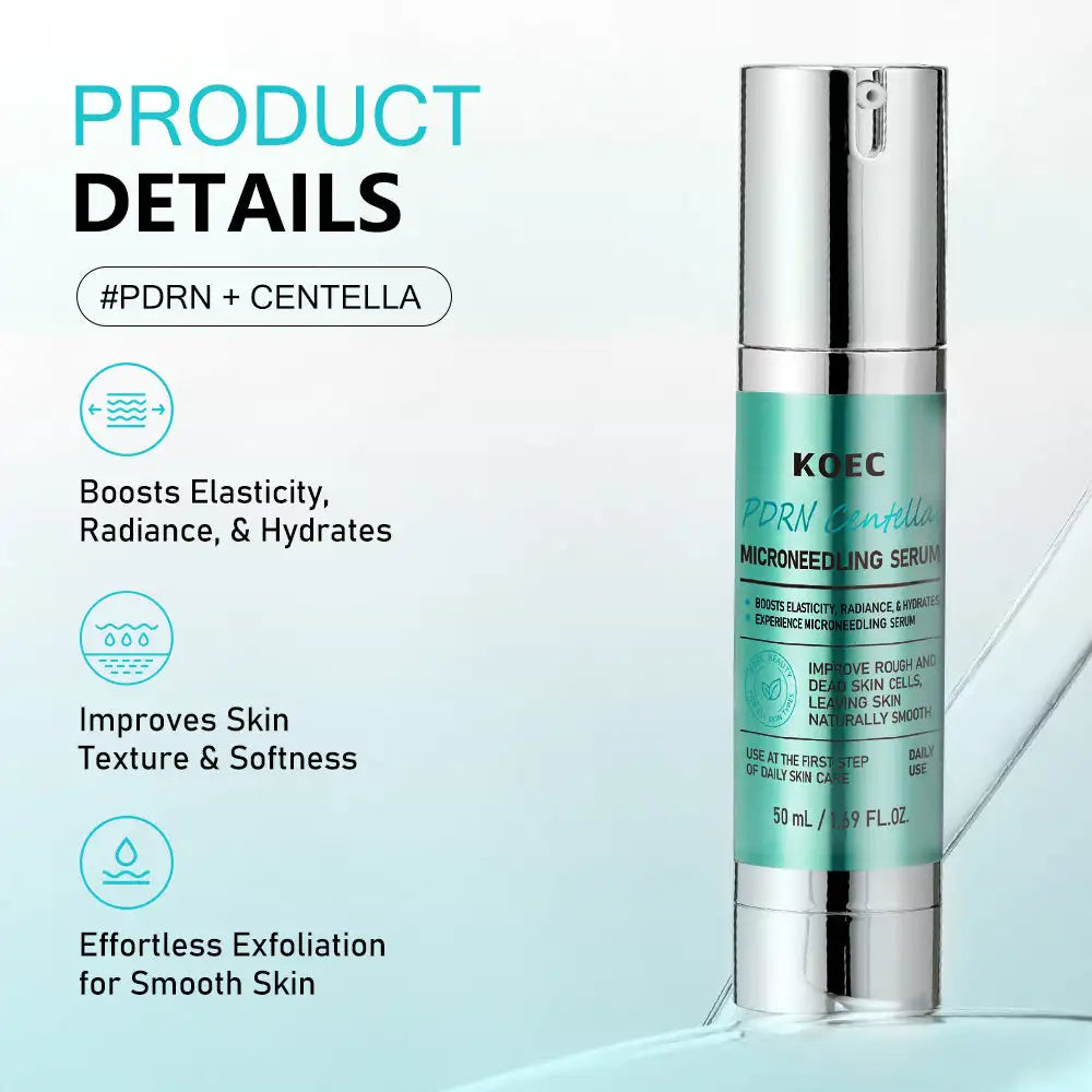 50ml KOEC PDRN Centella Microneedling Serum Moisturizing Brightening Smoothing Firming RefRefining Texture Glutathione Skin Care