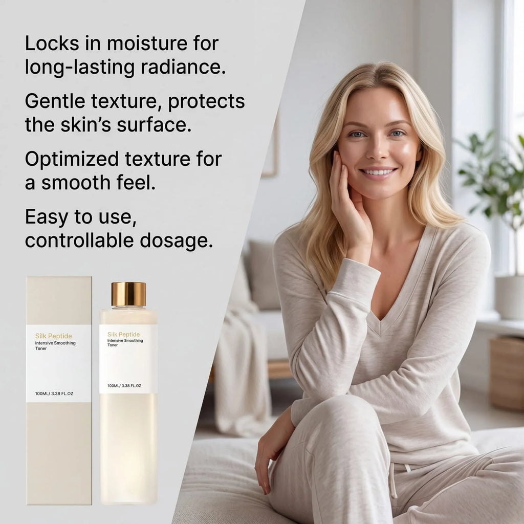 Silk Peptide Facial Toner Soothe Sensitive Skin Smooth Fine Lines Revitalize Skins Barrier Brighten Dull Moisturize Face Toner