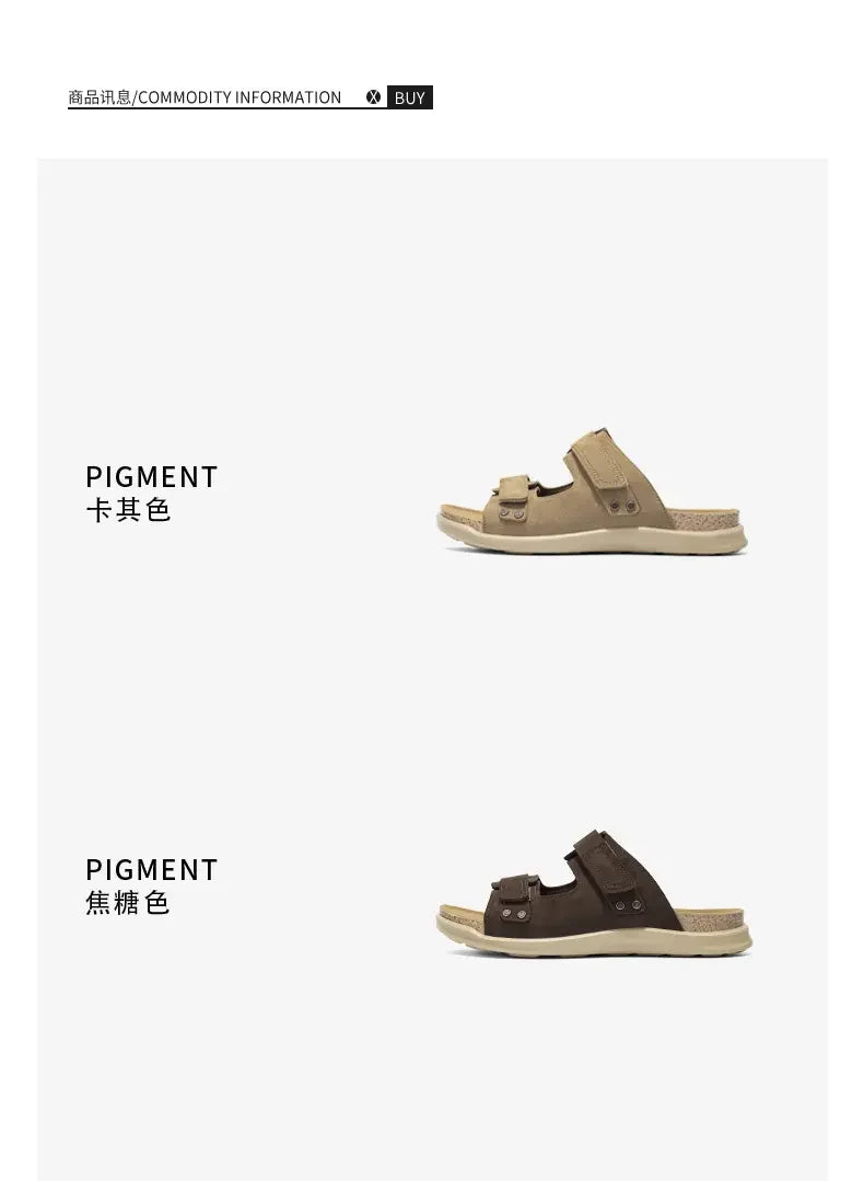 Men's Sandals Premium Comfortable Non-slip Brown Casual Outdoor Walking Beach Shoes For Adult
