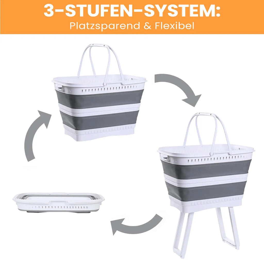 Dirty Clothes Basket 26L Large Foldable Elevated Organizer Clothes Basket Hampers For Bedroom For Home Bathroom Bedroom Kitchen