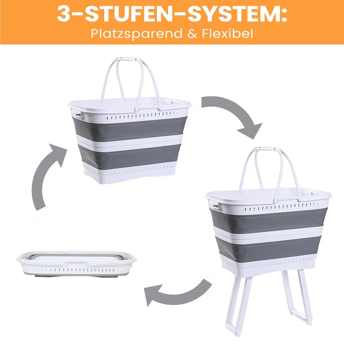 Dirty Clothes Basket 26L Large Foldable Elevated Organizer Clothes Basket Hampers For Bedroom For Home Bathroom Bedroom Kitchen