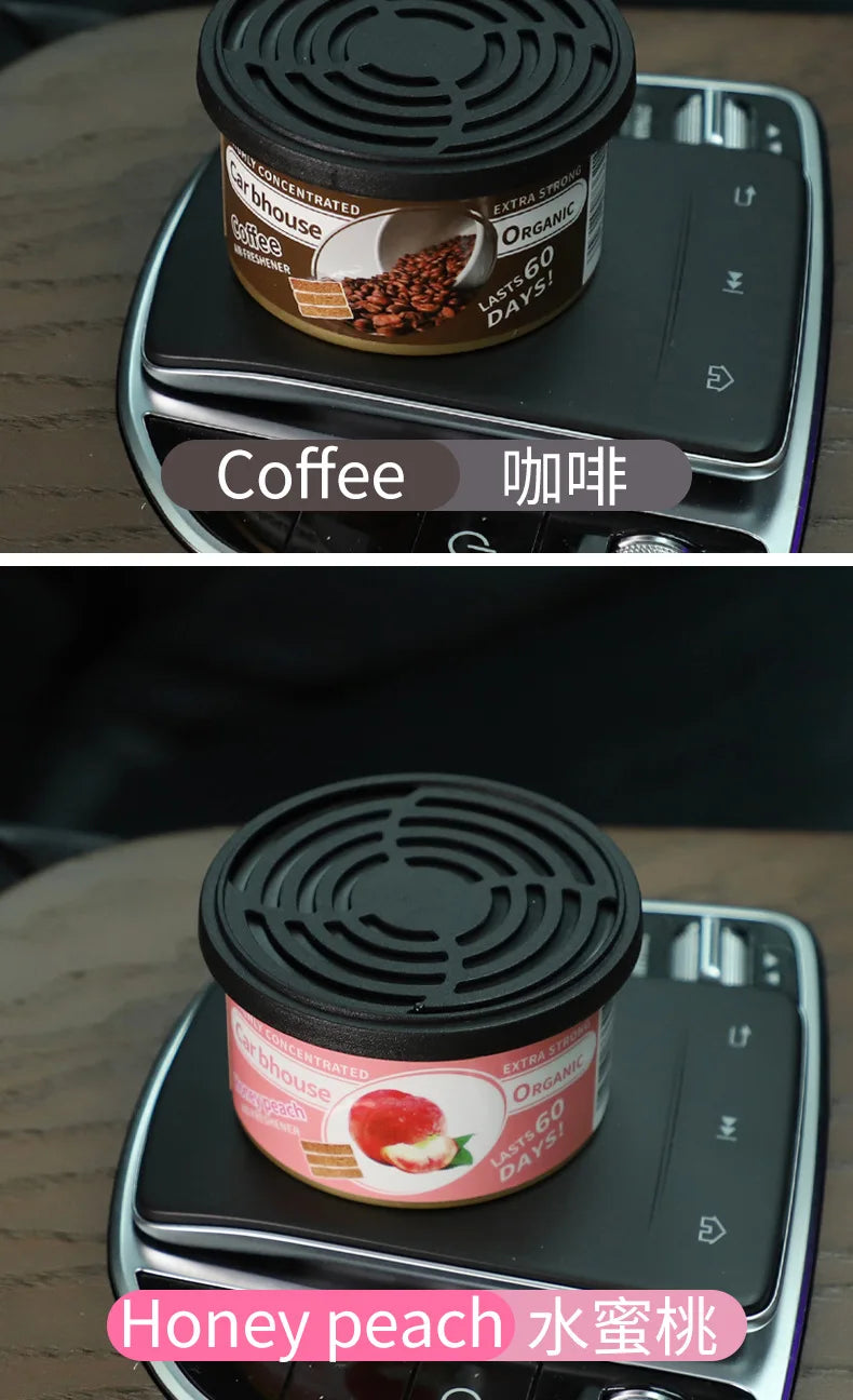 Car Air Fresheners Perfume Canned Wood Blocks Coffee Flavor Long-Lasting Auto Aromatherapy Car Deodorant Supplies Accessories