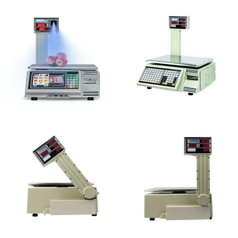 30KG Digital Label Weighing Scales Electronic Weighting Scale with Touch Screen and AI Recognition