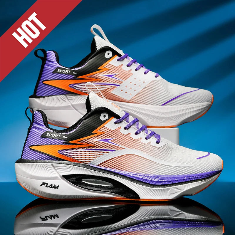 NEW Running Shoes Carbon Board Marathon Men Sports Breathable Lightweight Women's Comfortable Athletic Nonskid Sneakers Casual