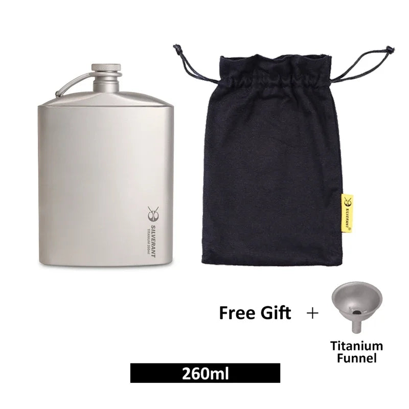 Pure Titanium Water Wine Coffee Tea Bottles Flasks Cans Portable Outdoor Camping Gear EDC Tools