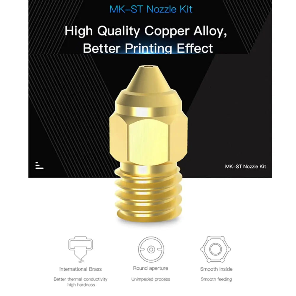 Creality Original CR-6 SE/Ender 3 S1 Brass Nozzles Hotend Extruder Nozzles forEnder 3 S1 Pro/S1 Plus/V2 Neo/Neo 3D Printer Parts