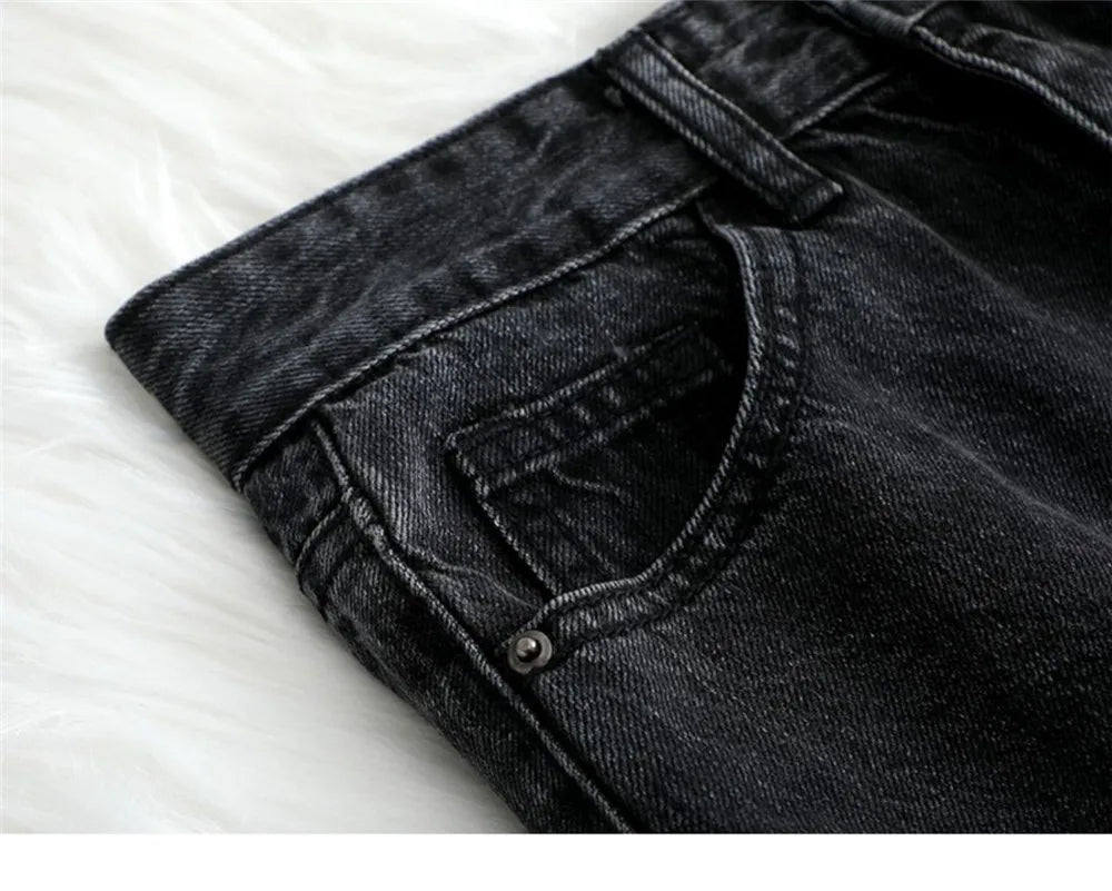 Women Denim Skirt Spring A Line Summer High Waist Loose Split Hem Dark Blue Chic Casual Streetwear Jean Midi Skirt Streetwear