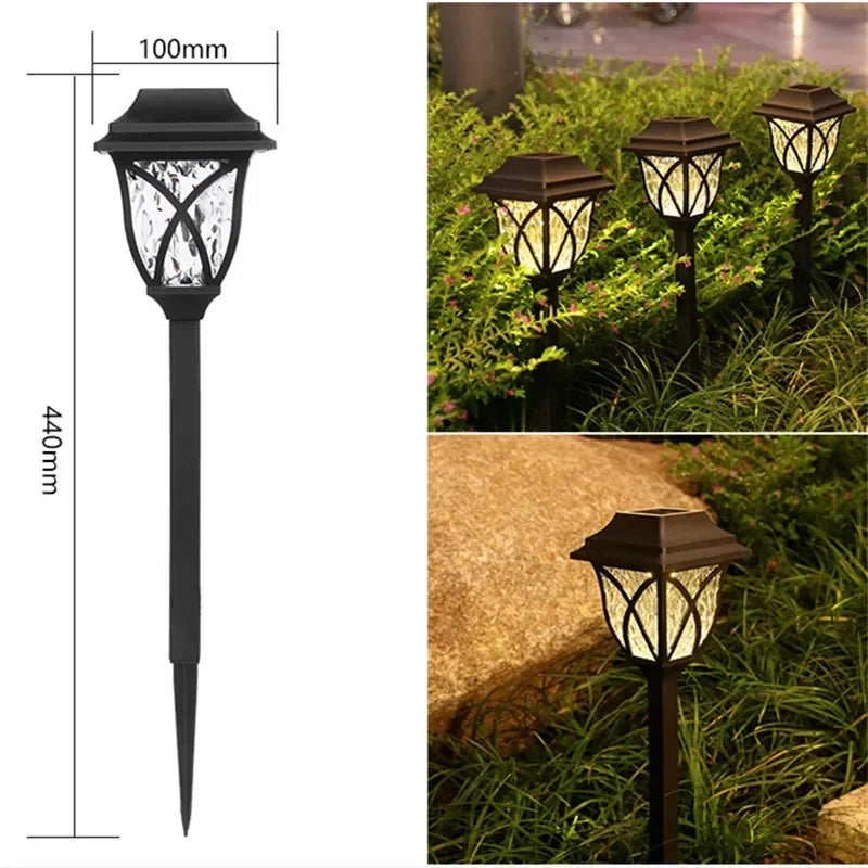 Outdoor Solar Lights Garden Lights Solar Powered Lamp Lantern Waterproof Landscape Lighting Pathway Yard Lawn Garden Decoration