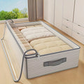 1 PCS Large Clothing Storage Bag with Flip Top Transparent Window Suitable for Clothes Bed Sheets Clothing in the Space Under