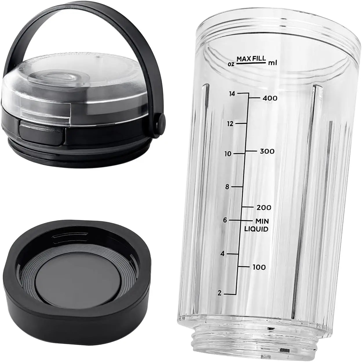 Blender Cup for Ninja Blast BC151BK /BC100 Series Portable Blender For Shakes and Smoothies BPA Free Leakproof-Lid and Sip Spout