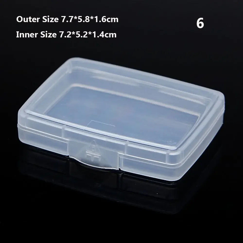 Mini Plastic Box Rectangular Translucent Packing Box Dustproof Durable Strong Jewelry Button Sundries Storage Case Container