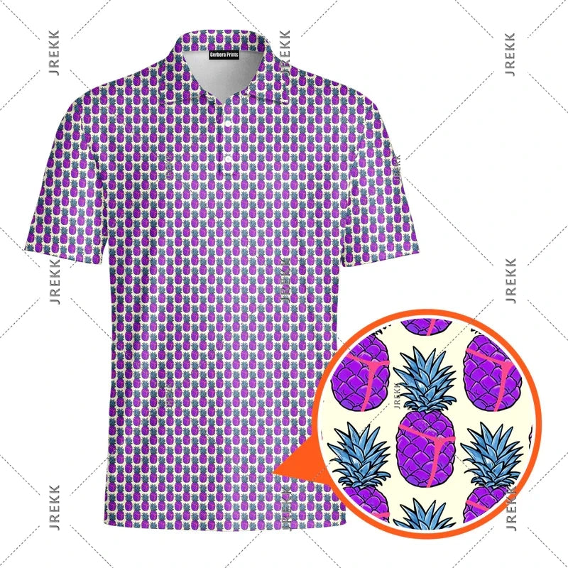 Sexy Over Print Polo Shirt For Men Hip Hop Street Personality Short Sleeve Button Golf Shirts Summer Vacation Carnival Funny Top