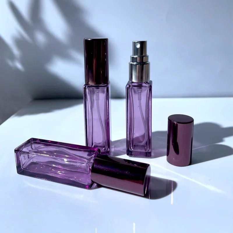 3pcs 5ml 10ml High Quality Perfume Spray Bottle Empty Glass Parfum Atomizer Travel Cosmetic Bottl Sample Vials Refillable Mini