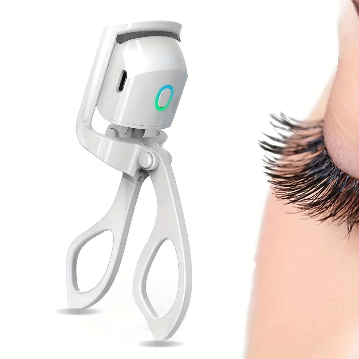 Electric Heated Eyelash Curler USB Rechargeable 2 Mode Quick Heating Lash Curler Natural Long Lasting Curl Makeup Tool