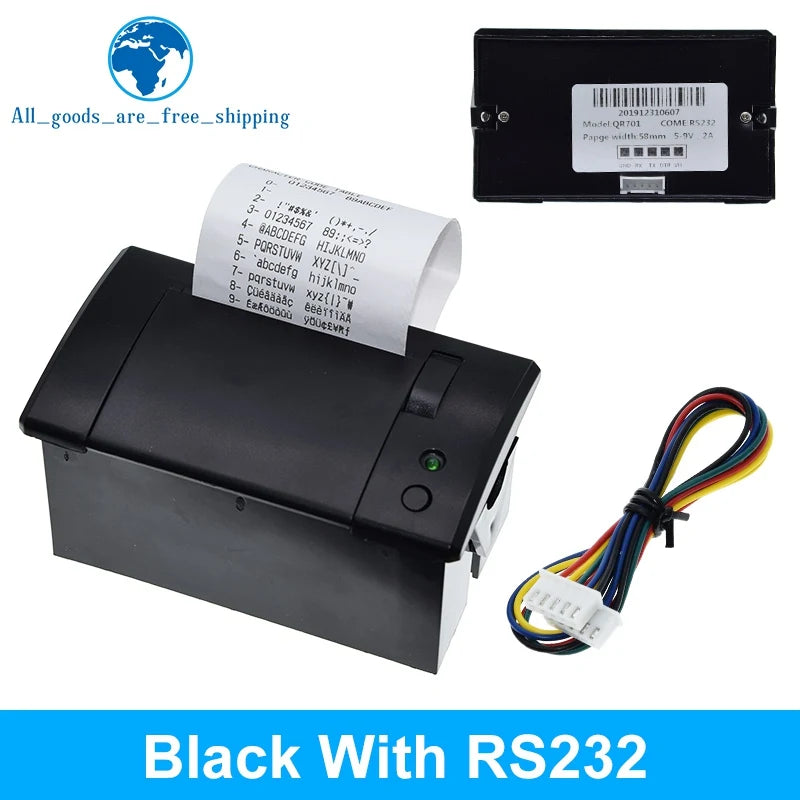 58mm mini thermal printer Embedded POS Receipt Tickets Printer with interface  RS232 / TTL use with 5v-9v for arduino android