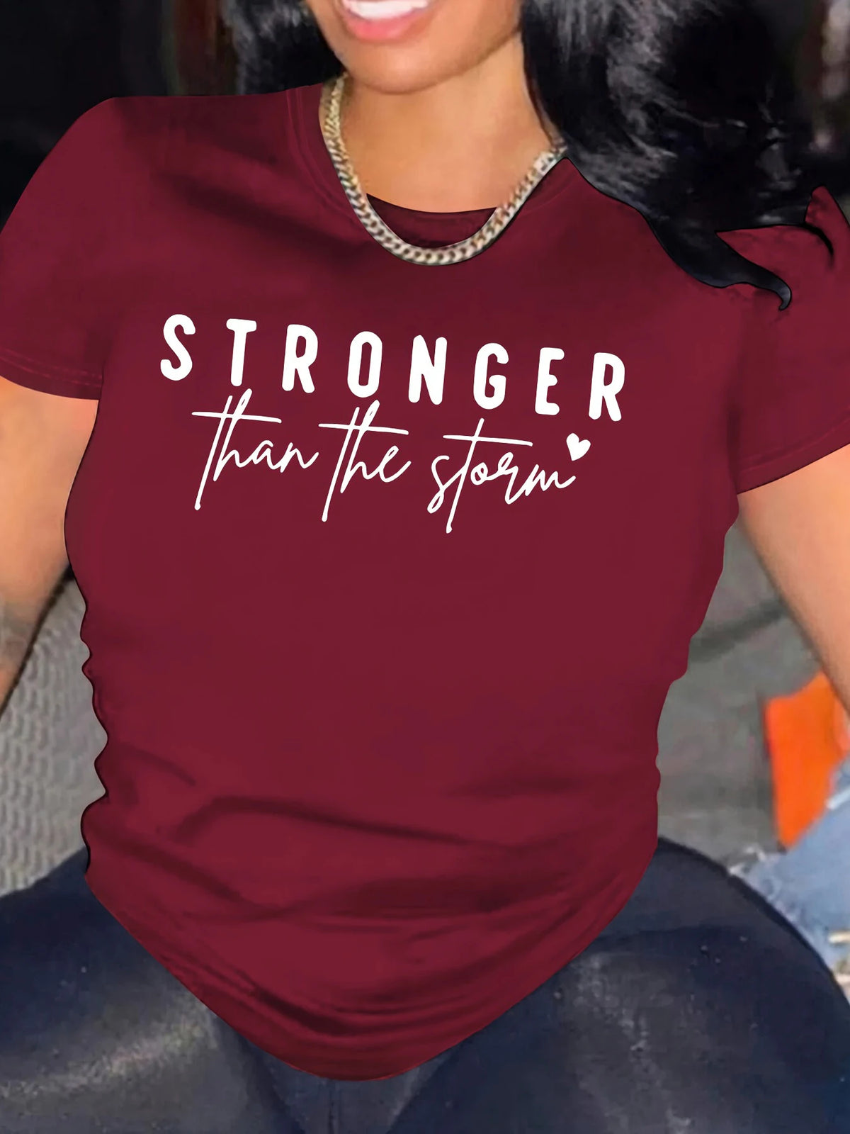 Summer Fashion Women's Short Sleeve T-shirt Letter Print Round Neck Solid Color European American Style 2026
