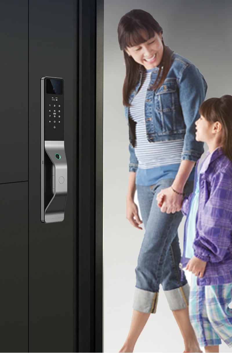 Fully Automatic Tuya Smart Password Door Lock Palm Vein 3D Facial Recognition Electronic Lock Home Fingerprint IC Card Lock