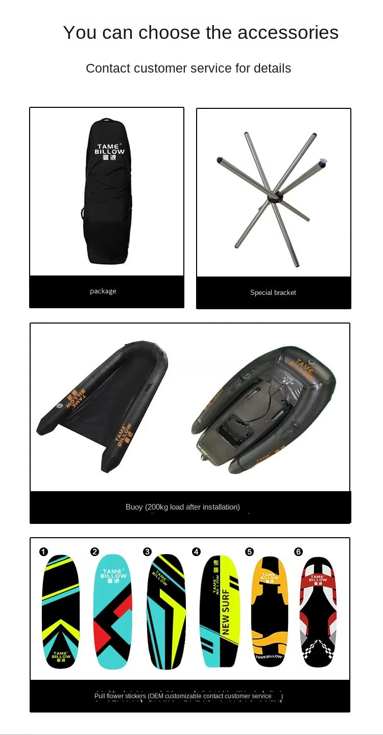 Carbon Motorized Electric Surfboard, 50km/h Fast Speed, Single Rider Max 150KG, Custom Color Offshore Water Jet Surf Equipment