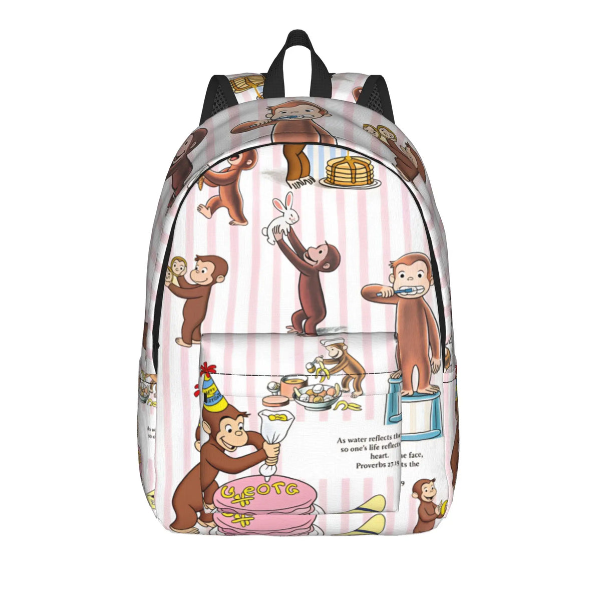 Curious George Multifunctional Stickers Backpack  Trekking Backpacks Student Colorful Soft High School Bags Style Rucksack
