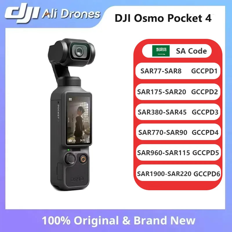 DJI Osmo Pocket 4 10-bit D-Log 14-Stop Dynamic Range New ActiveTrack Brand New Original