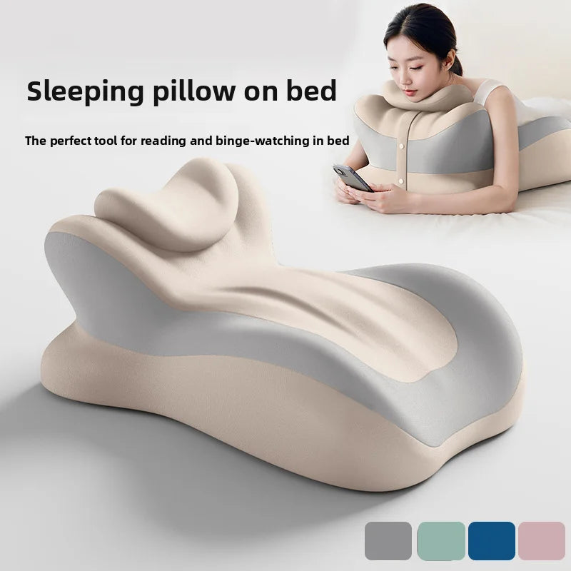 Multifunctional Memory Foam Pillow for Prone Rest, Couple Positioning Support Cushion, Bedroom Buttock Lift Pillow