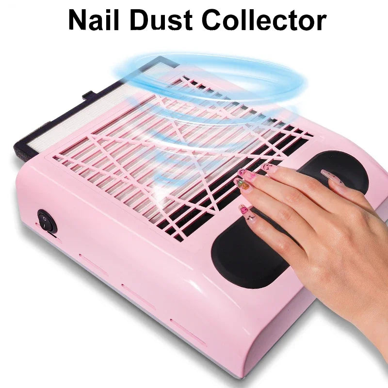 Nail Dust Collector Manicure Machine Tools Strong Power Nail Vacuum Cleaner With Remove Filter Nail Extractor Fan Nail Art Tool