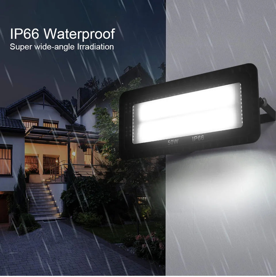 LED Flood Light 100W 200W IP66 Waterproof Outdoor Lighting Garden Street Lighting COB Floodlight Spotlight Wall LED Floodlight
