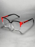 High-Visual-Appeal Cat-Eye Glasses - Unisex, Versatile Blue Light Blocking Plain Glasses