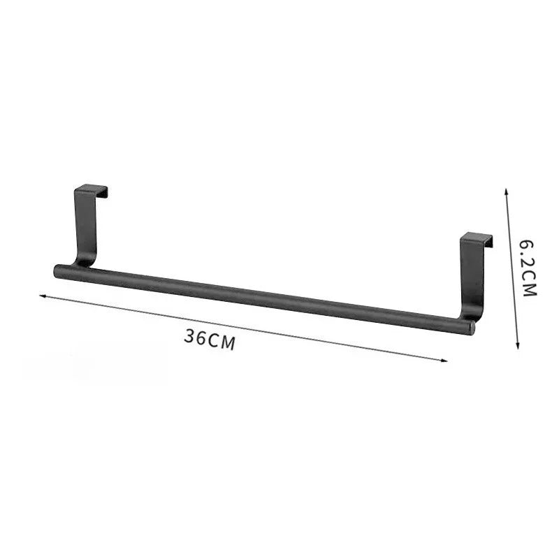 Bar Bathroom Kitchen Hanging Holder Home Storage Kitchen Tools Towel Rack Over Door Cabinet Shelf Rack Stainless Steel New
