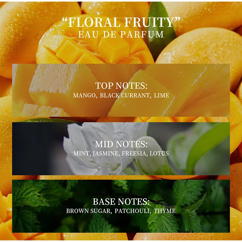 Mango Perfume Body Spray Black Currant Lily Leaf Mint Rose Mermaid Scent Fresh Fruity Fragrance Women Lasting Hydrating Mist