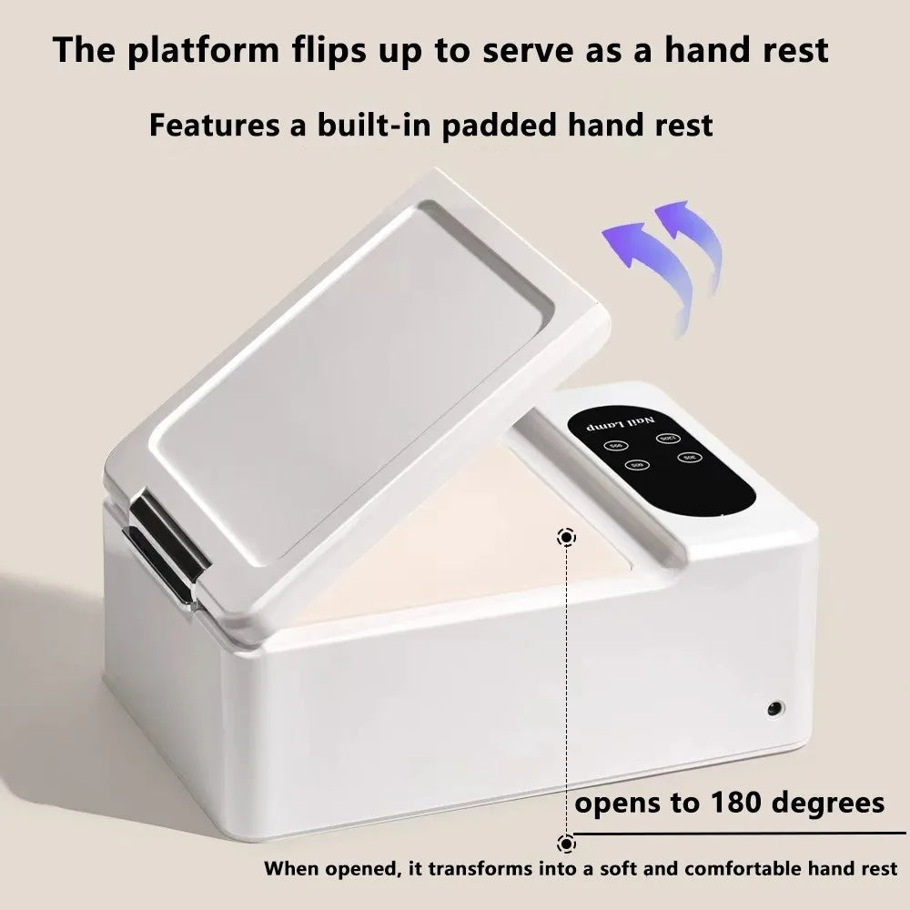 Versatile Dual Hand Nail Dryer Lamp Flip Design 96 LEDS Nail Curing Lamp 30/60/99/120s Timer 2IN1 UV Nails Lamp Salon