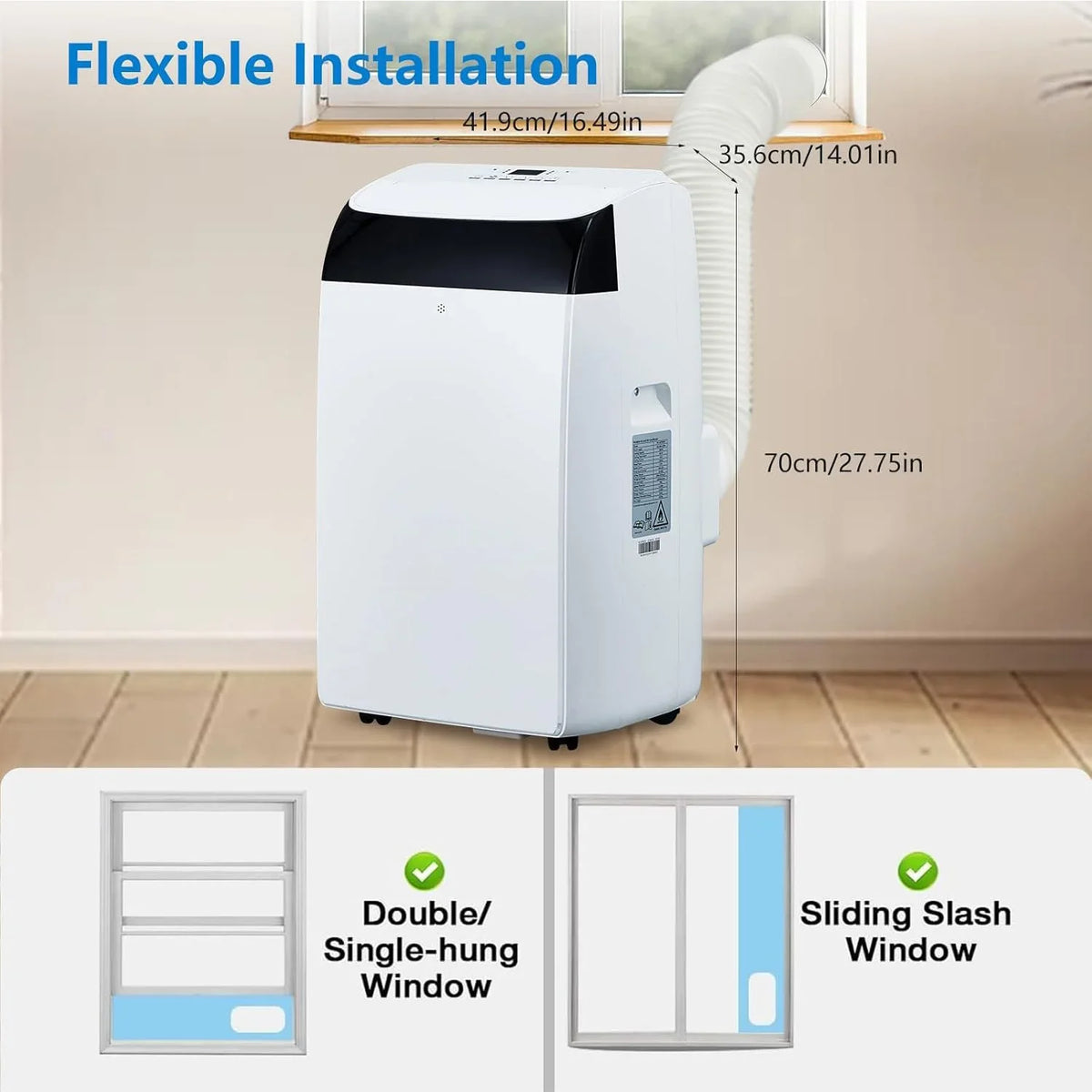 14000 BTU Portable Air Conditioner for 3-in-1 Free Standing Cooling AC Unit with Fan Dehumidifier Remote Control and Sleep