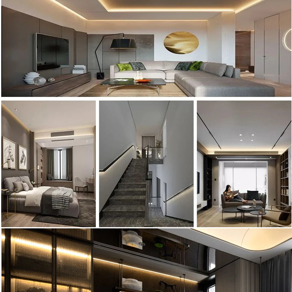 10m 20m Waterproof IP67 Tuya WiFi COB LED Strip 24V Dimmable Room Outdoor Light Warm White Touch Remote for Alexa Home Assistant