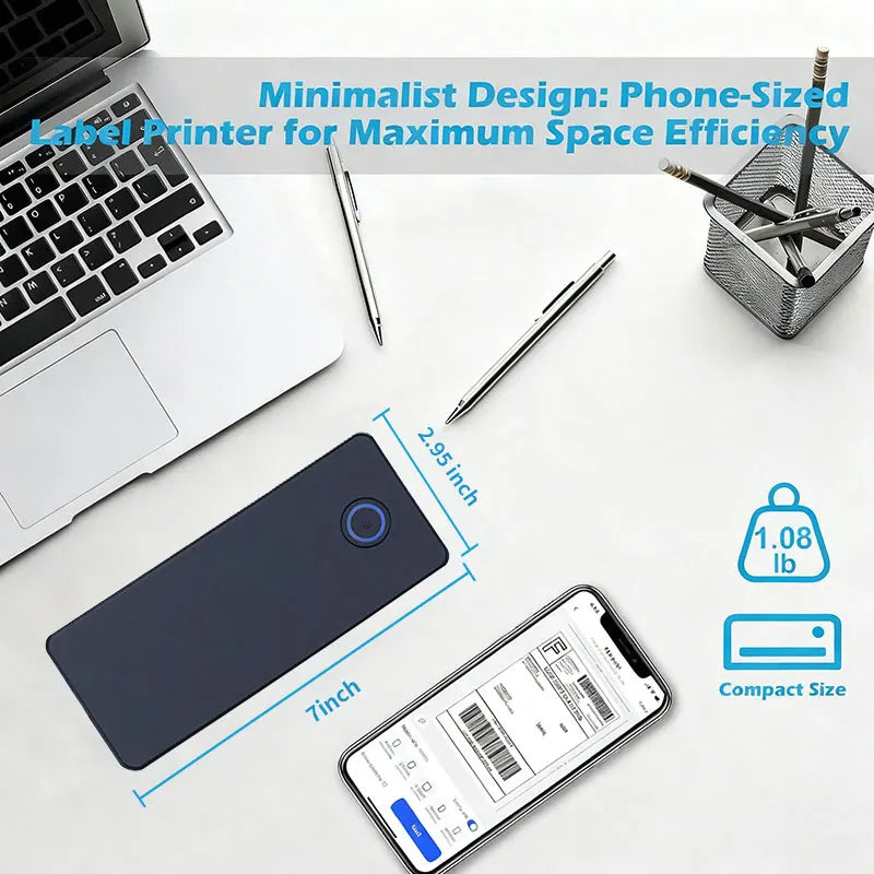 Wireless Bluetooth Thermal Desktop Shipping Label Printer 4x6 Support