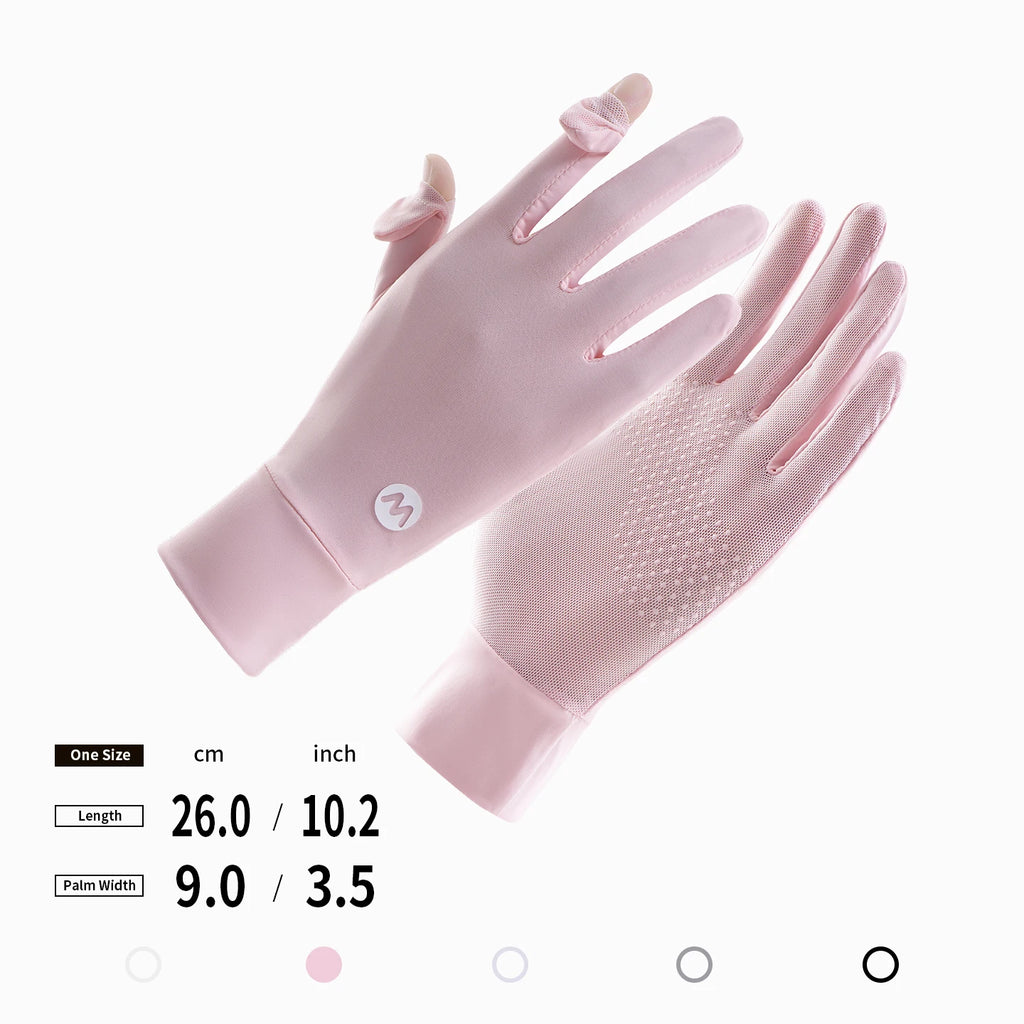 Summer Sunshade Gloves Quick Drying Touch Screen Outdoor Sports Cycling Gloves Breathable Non Slip UV Sun Protection Gloves