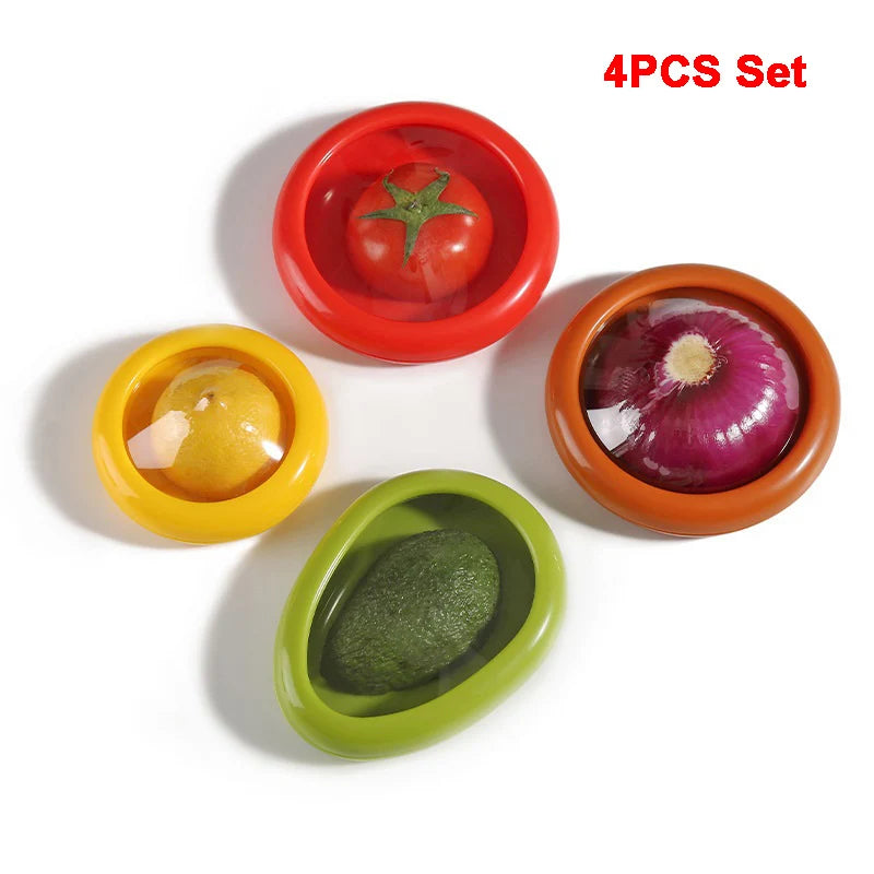 4 styles Kitchen Transparent Reusable Airtight Fresh Storage Storage Box for Fruits and Vegetables Easy to Clean Kitchen Gadgets