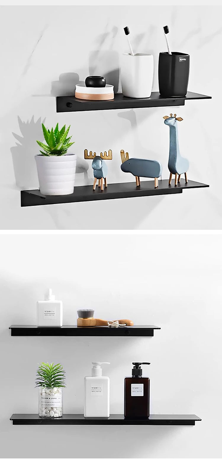 Floating Bathroom Shelves Storage Wall Rack Home Organizer Ledge Hardwares Cabinet Kitchen Toilet Accessories