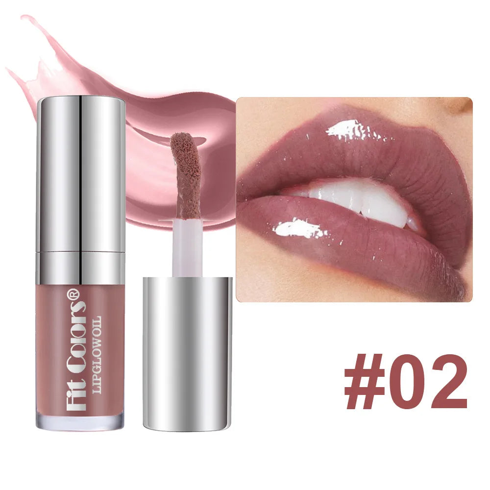 Moisturizing Mirror Effect Lip Gloss Lip Glaze 6 Colors Refreshing Non-Greasy Glossy Long-Lasting Liquid Lipstick Makeup