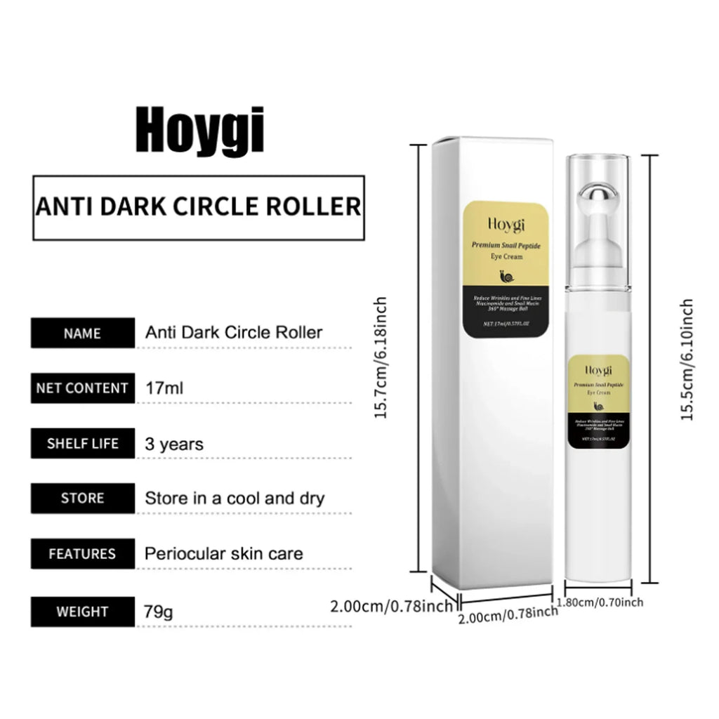 Snail Peptide Eye Cream Remove Eye Bag Anti-Puffiness Fade Dark Circle Firming Skin Roller Massage Nourishing Care Eye Cream