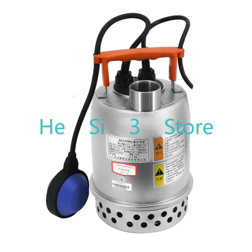 Stainless steel submersible pump 220V basement sewage pump automatic pumping pump