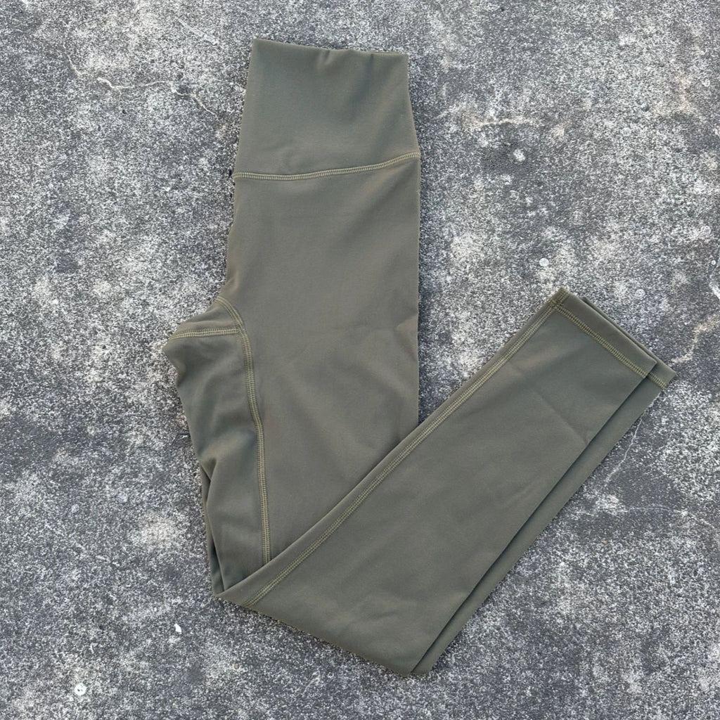 Solid Color Soft High Waist Yoga Legging Athletic Women Sport Pant Tight Butter Gym Fitness Workout Wear Training Compressible