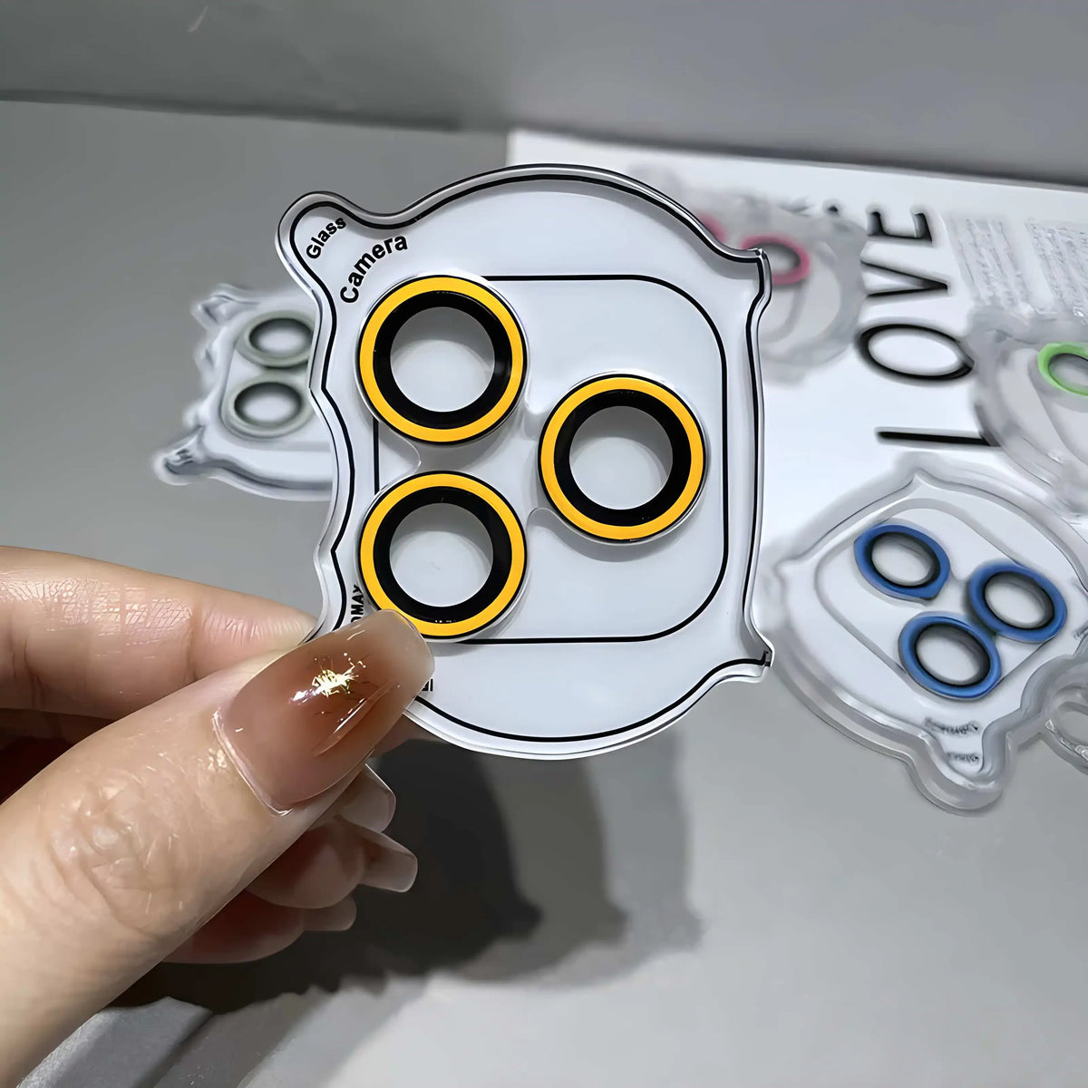 2-3Pcs Luminous Ceramic Camera Protector Film for IPhone 13 14 15 ProMax 15 Plus 13 12 Mini Lens Ring Tempered Glass Glowing Cap