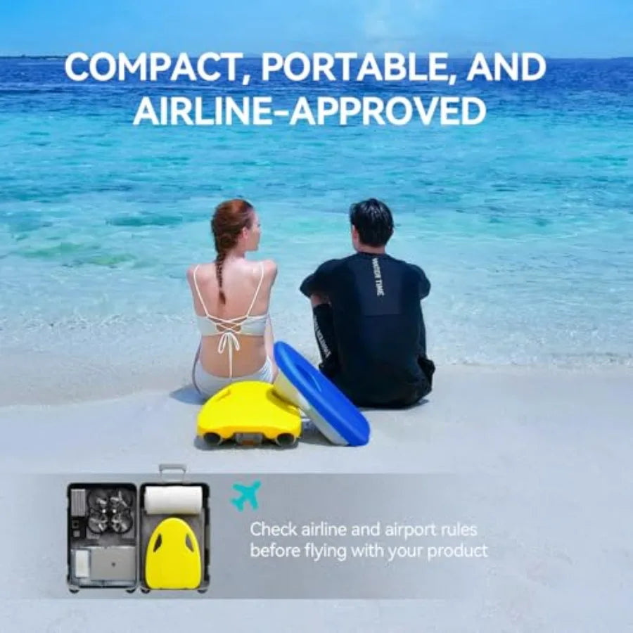 Swim training board for pool use, EVA foam material, blue color, 3-speed electric propulsion and rechargeable battery