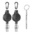 Retractable Key‌ Chain for man Reel‌ Badge Holders Retractabl Carabiner Quick Release Spring Clip outdoor camping equipment